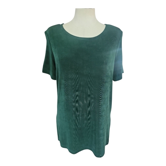 softwear Tops - Vintage Softwear by Mark Singer Green Shoulder Pad Top Made in USA Size M